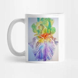 Iris Watercolor Painting Rainbow Purple Mug